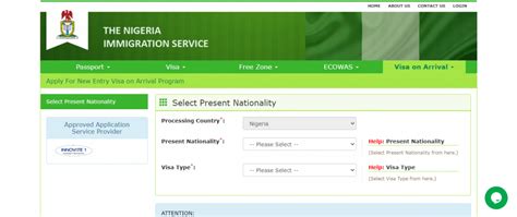 nigeria immigration portal visa